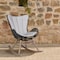 Armen Living Fanny Outdoor Patio Rocking chair in Light Eucalyptus Wood and Charcoal Rope 840254332263 - alternate 9